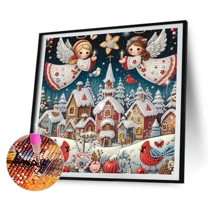 4Pcs Christmas Angel - Special Shaped Drill Diamond Painting 30*30CM