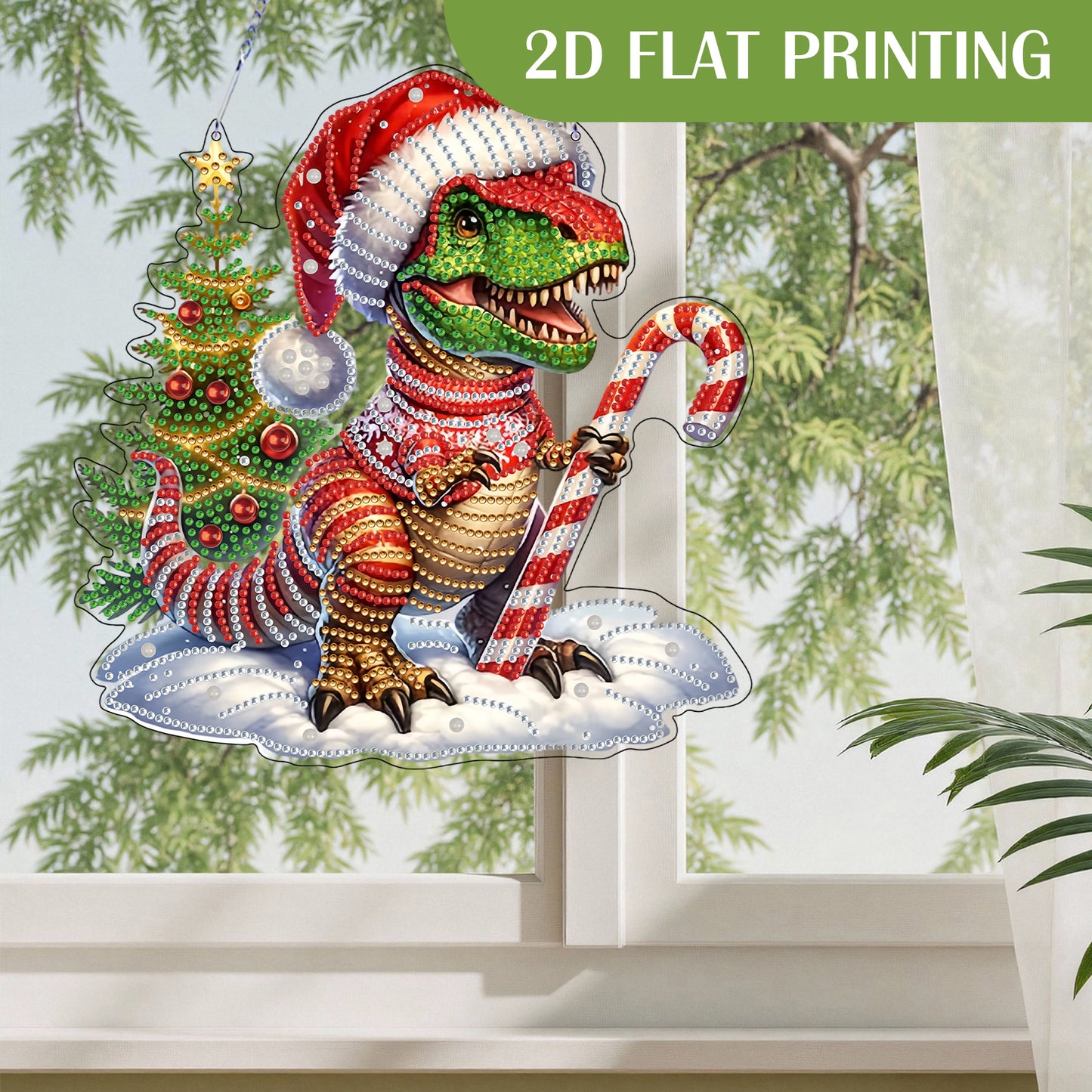 2D Flat DIY Diamond Painting Desktop Ornaments Kit for Home Office Desktop Decor