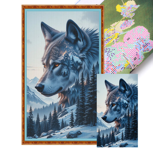 Wolf - 11CT Stamped Cross Stitch 40*70CM