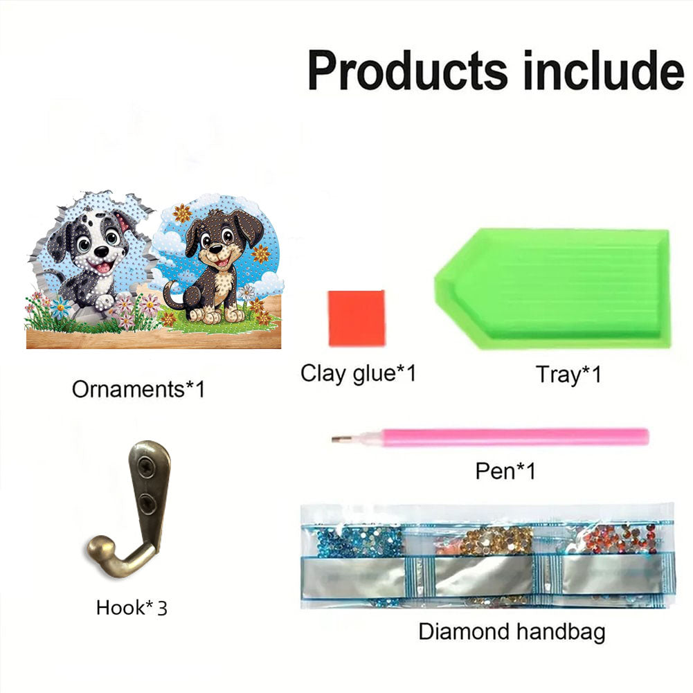 Animal DIY Diamond Painting Hanging Hook No Hole Punching Wall Decoration