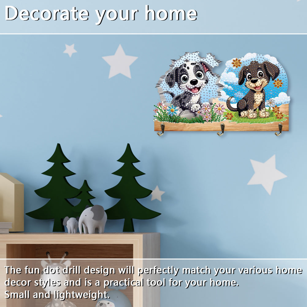 Animal DIY Diamond Painting Hanging Hook No Hole Punching Wall Decoration
