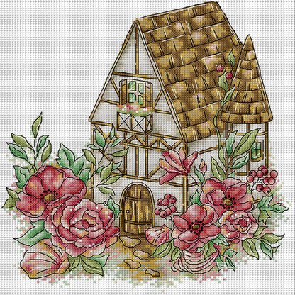 Summer Cottage - 14CT Stamped Cross Stitch 30*30CM(Joy Sunday)