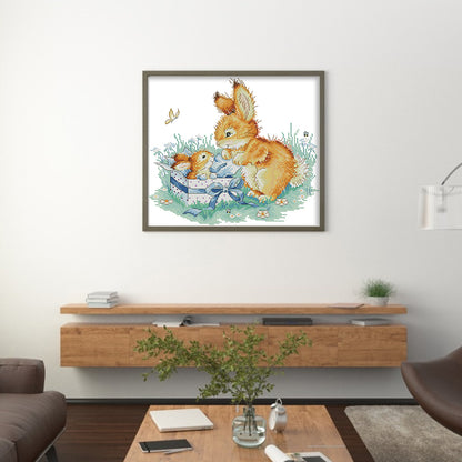 Happy Gifts - 14CT Stamped Cross Stitch 32*29CM(Joy Sunday)
