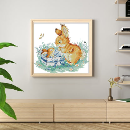 Happy Gifts - 14CT Stamped Cross Stitch 32*29CM(Joy Sunday)