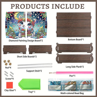 DIY Diamond Painting Handmade Storage Box Rhinestones Decorative Storage Case