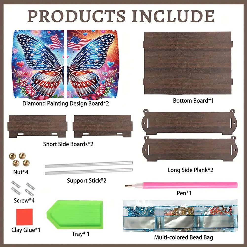 DIY Diamond Painting Handmade Storage Box Rhinestones Decorative Storage Case