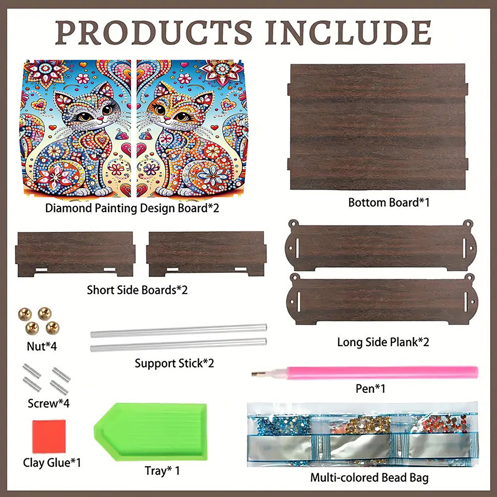 DIY Diamond Painting Handmade Storage Box Rhinestones Decorative Storage Case