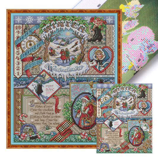 Winter - 14CT Stamped Cross Stitch 38*49CM(Joy Sunday)