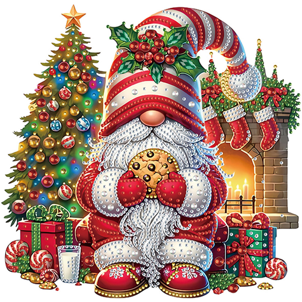 6Pcs Christmas Gnome - Special Shaped Drill Diamond Painting 30*30CM