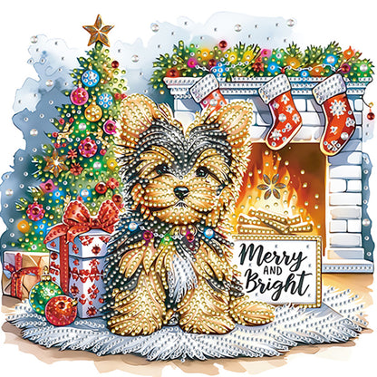 6Pcs Christmas Dog - Special Shaped Drill Diamond Painting 30*30CM