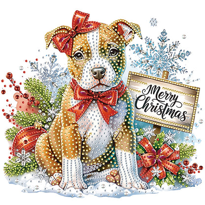 6Pcs Christmas Dog - Special Shaped Drill Diamond Painting 30*30CM