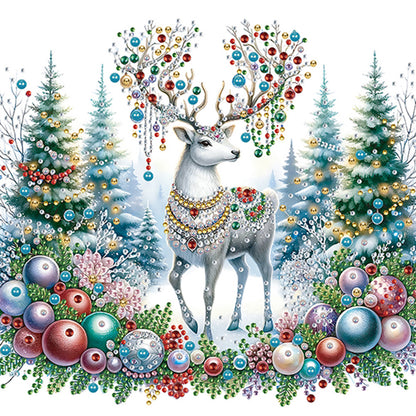 6Pcs Christmas Elk - Special Shaped Drill Diamond Painting 30*30CM