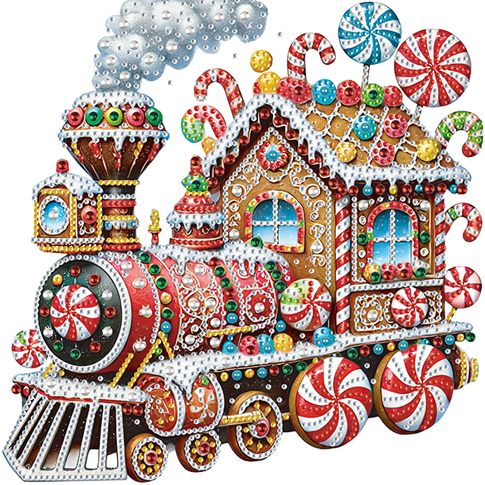 6Pcs Christmas Train - Special Shaped Drill Diamond Painting 30*30CM