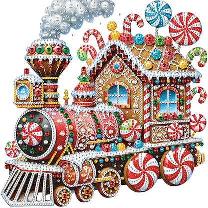 6Pcs Christmas Train - Special Shaped Drill Diamond Painting 30*30CM