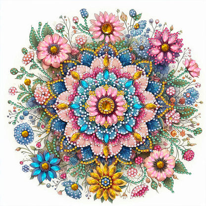 Flower Mandala - Special Shaped Drill Diamond Painting 30*30CM
