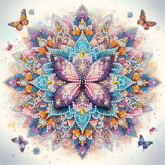 Mandala Butterfly - Special Shaped Drill Diamond Painting 30*30CM