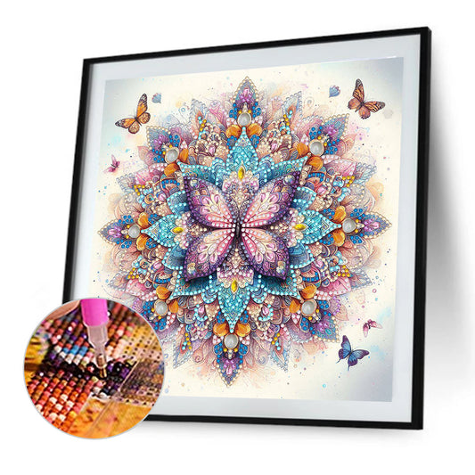 Mandala Butterfly - Special Shaped Drill Diamond Painting 30*30CM