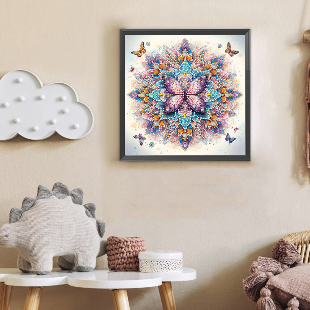 Mandala Butterfly - Special Shaped Drill Diamond Painting 30*30CM
