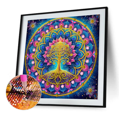 Mandala Tree Of Life - Special Shaped Drill Diamond Painting 30*30CM