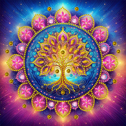 Mandala Tree Of Life - Special Shaped Drill Diamond Painting 30*30CM