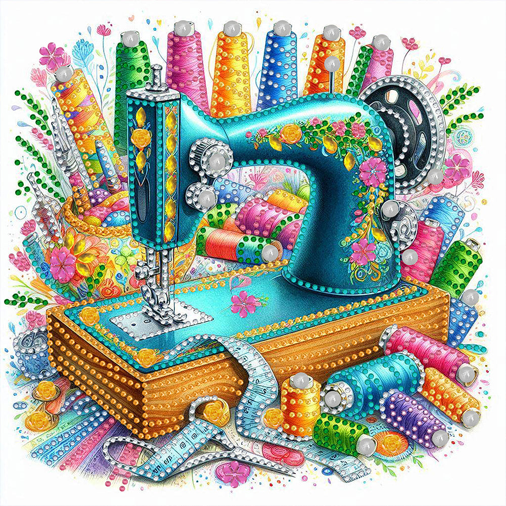 Sewing Machine - Special Shaped Drill Diamond Painting 30*30CM