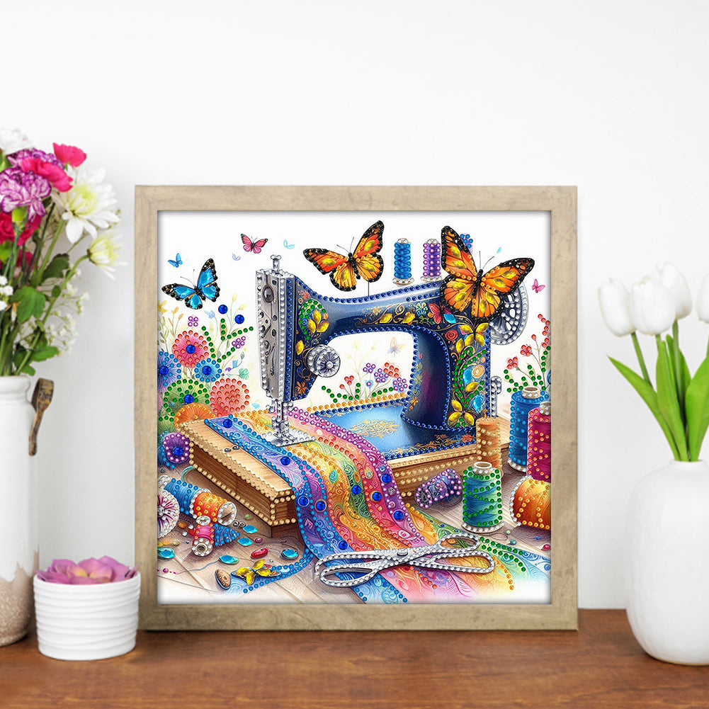 Sewing Machine - Special Shaped Drill Diamond Painting 30*30CM