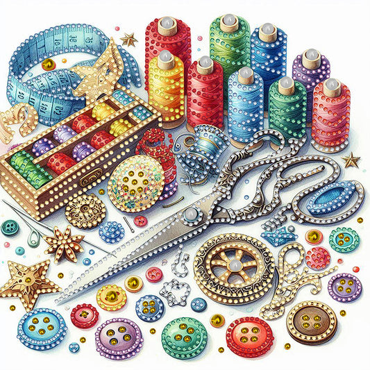 Sewing Machine - Special Shaped Drill Diamond Painting 30*30CM