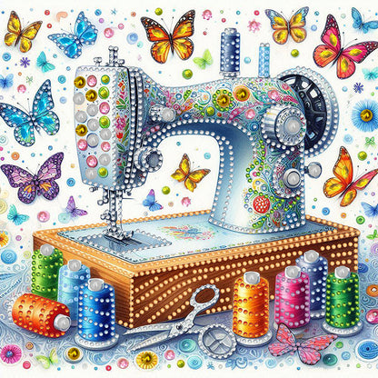 Sewing Machine - Special Shaped Drill Diamond Painting 30*30CM