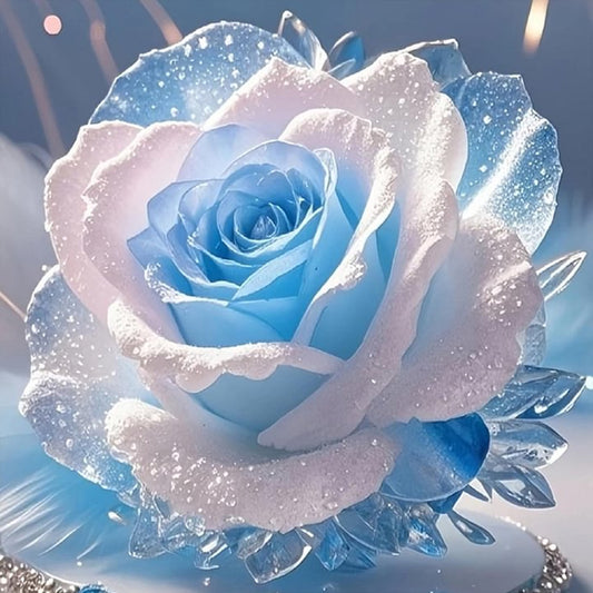 Blue Rose - Full Round Drill Diamond Painting 30*30CM