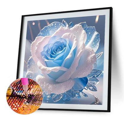 Blue Rose - Full Round Drill Diamond Painting 30*30CM