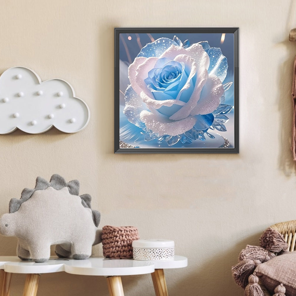 Blue Rose - Full Round Drill Diamond Painting 30*30CM
