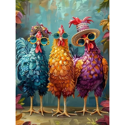 Funny Chicken - Full Round Drill Diamond Painting 30*40CM
