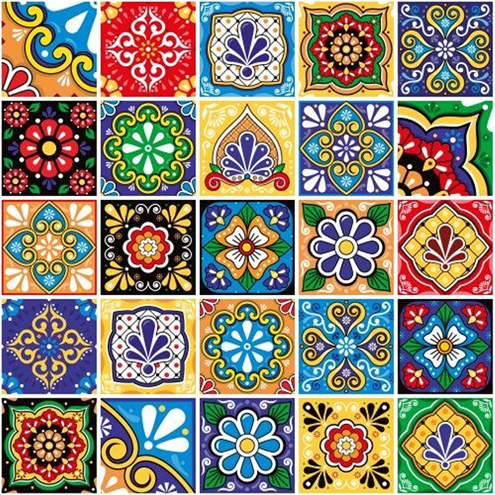 Colorful Pattern 1 - 14CT Stamped Cross Stitch 50*50CM