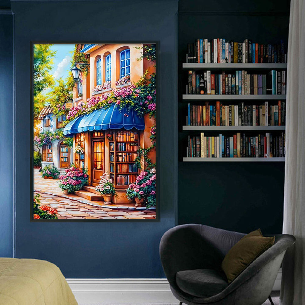 Street Corner Cafe - 11CT Stamped Cross Stitch 70*50CM(Mona Lisa Brand)