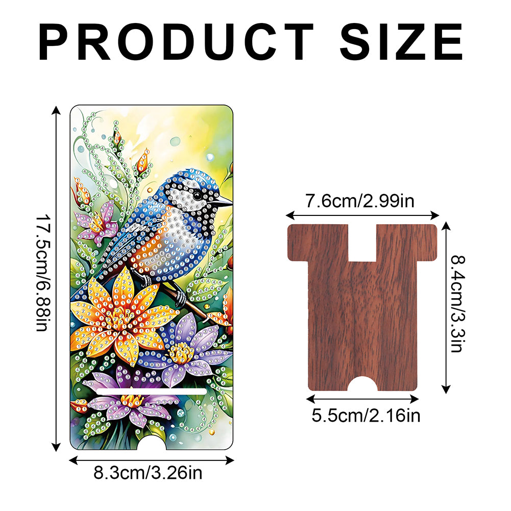 2-Pack Acrylic Diamond Art Phone Stand And Mirror Diamond Art Kits Phone Holder