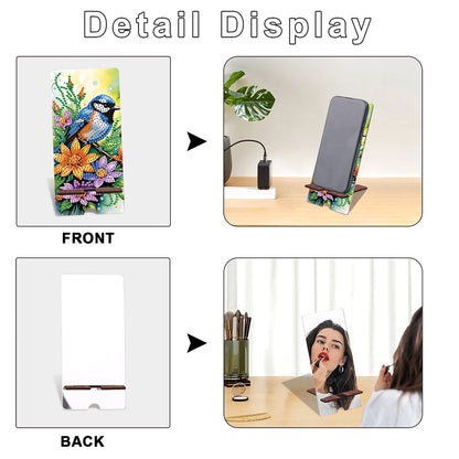 2-Pack Acrylic Diamond Art Phone Stand And Mirror Diamond Art Kits Phone Holder