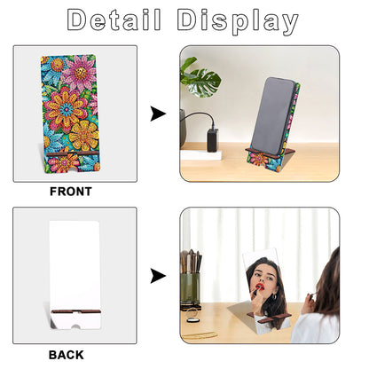 2-Pack Acrylic Diamond Art Phone Stand And Mirror Diamond Art Kits Phone Holder