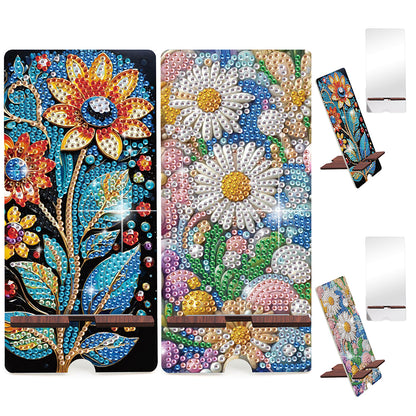 2-Pack Acrylic Diamond Art Phone Stand And Mirror Diamond Art Kits Phone Holder