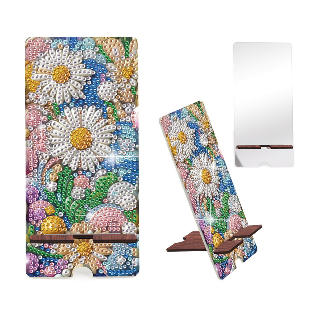 2-Pack Acrylic Diamond Art Phone Stand And Mirror Diamond Art Kits Phone Holder