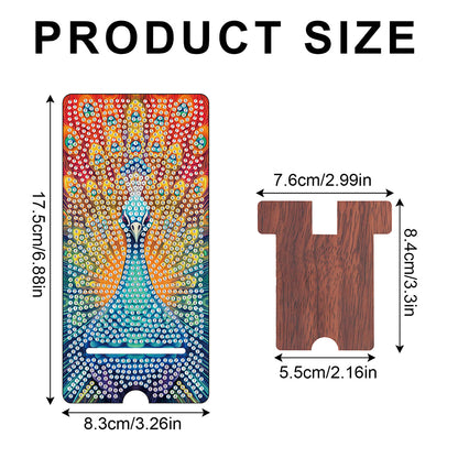 2-Pack Acrylic Diamond Art Phone Stand And Mirror Diamond Art Kits Phone Holder