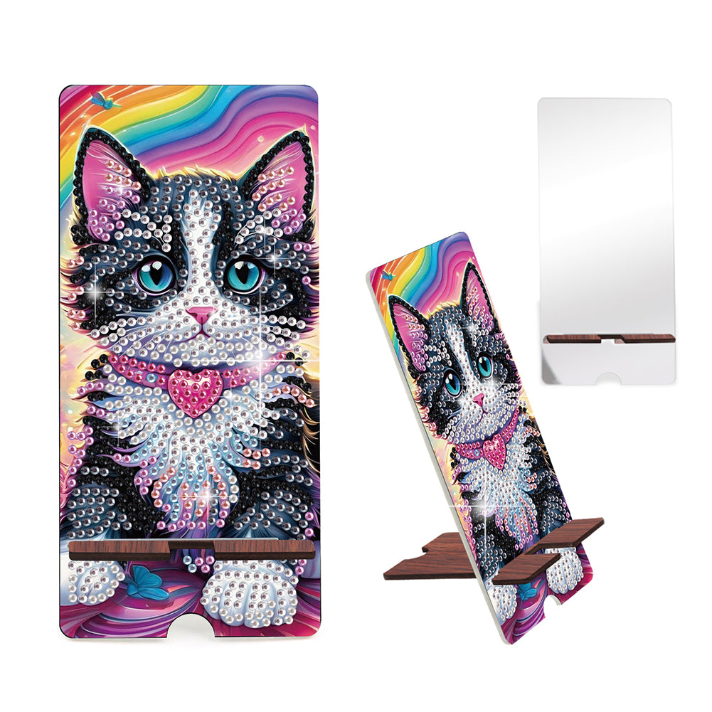 2-Pack Acrylic Diamond Art Phone Stand And Mirror Diamond Art Kits Phone Holder