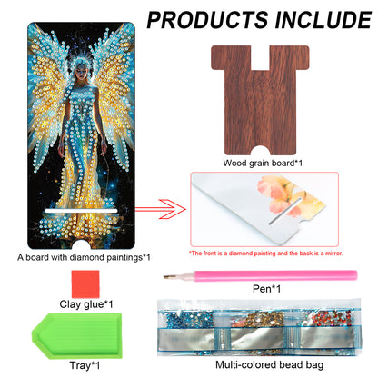 2-Pack Acrylic Diamond Art Phone Stand And Mirror Diamond Art Kits Phone Holder