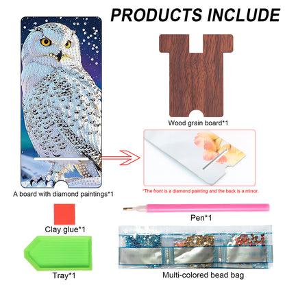 2-Pack Acrylic Diamond Art Phone Stand And Mirror Diamond Art Kits Phone Holder