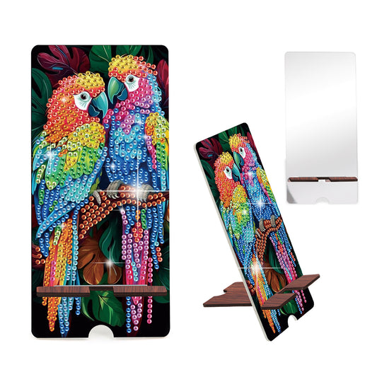 2-Pack Acrylic Diamond Art Phone Stand And Mirror Diamond Art Kits Phone Holder