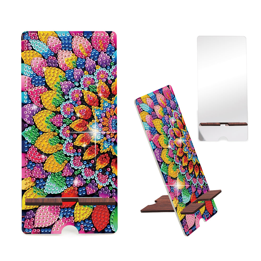 2-Pack Acrylic Diamond Art Phone Stand And Mirror Diamond Art Kits Phone Holder