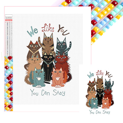 Cat - Full Square Drill Diamond Painting 30*40CM