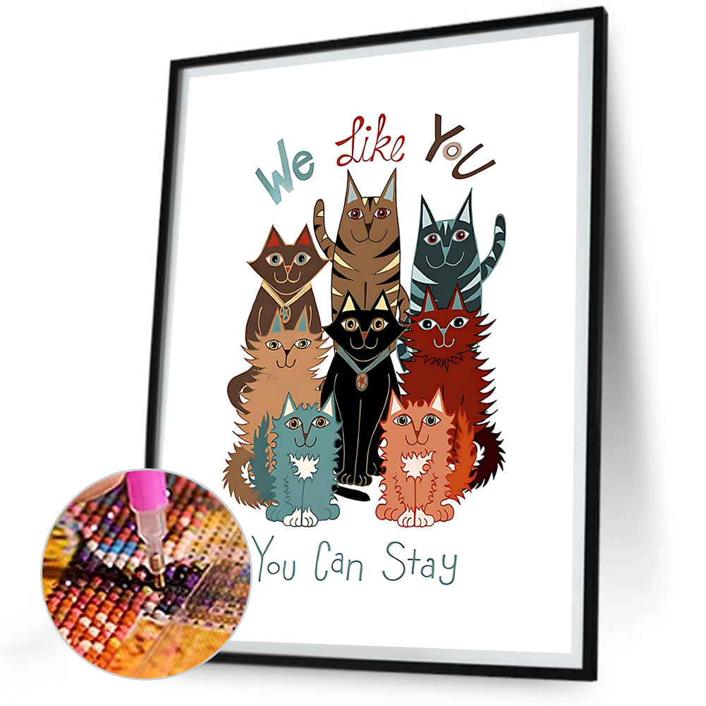 Cat - Full Square Drill Diamond Painting 30*40CM