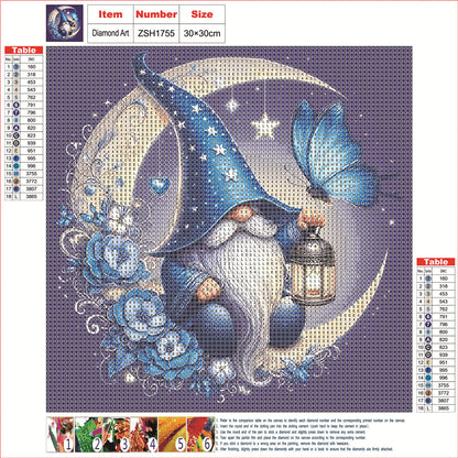 Gnome With Butterfly - Full Round Drill Diamond Painting 30*30CM