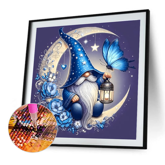 Gnome With Butterfly - Full Round Drill Diamond Painting 30*30CM