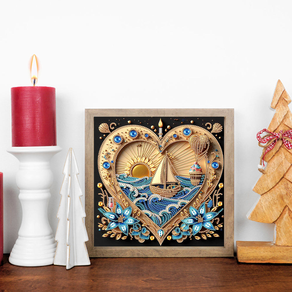 Sailboat - Special Shaped Drill Diamond Painting 30*30CM